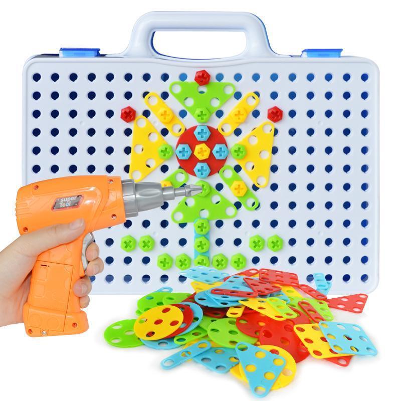 Brinquedo Educativo Blocos de Montar - Caixa de Ferramentas Puzzle